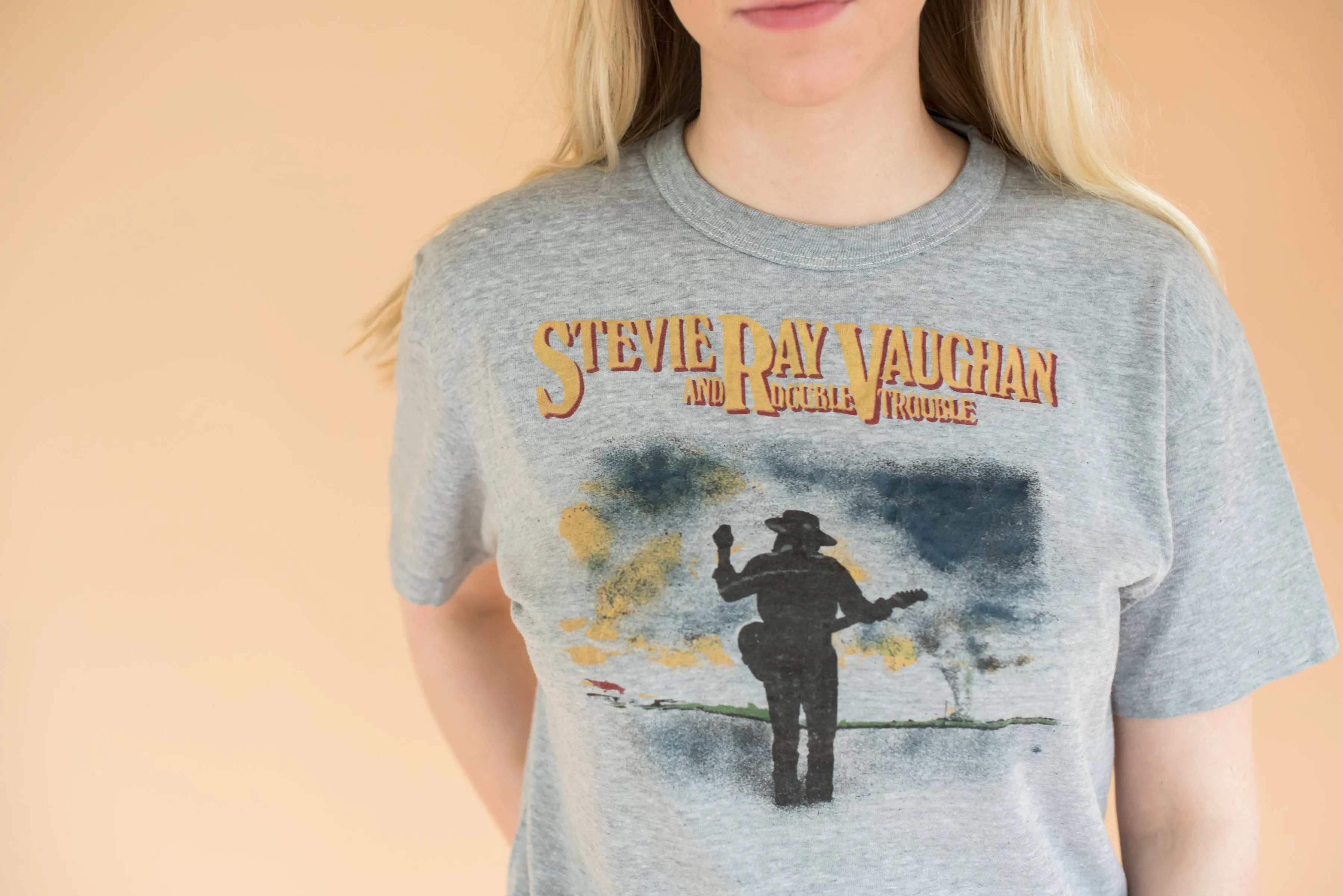 Stevie Ray Vaughan 1984 Tour Vintage Tee