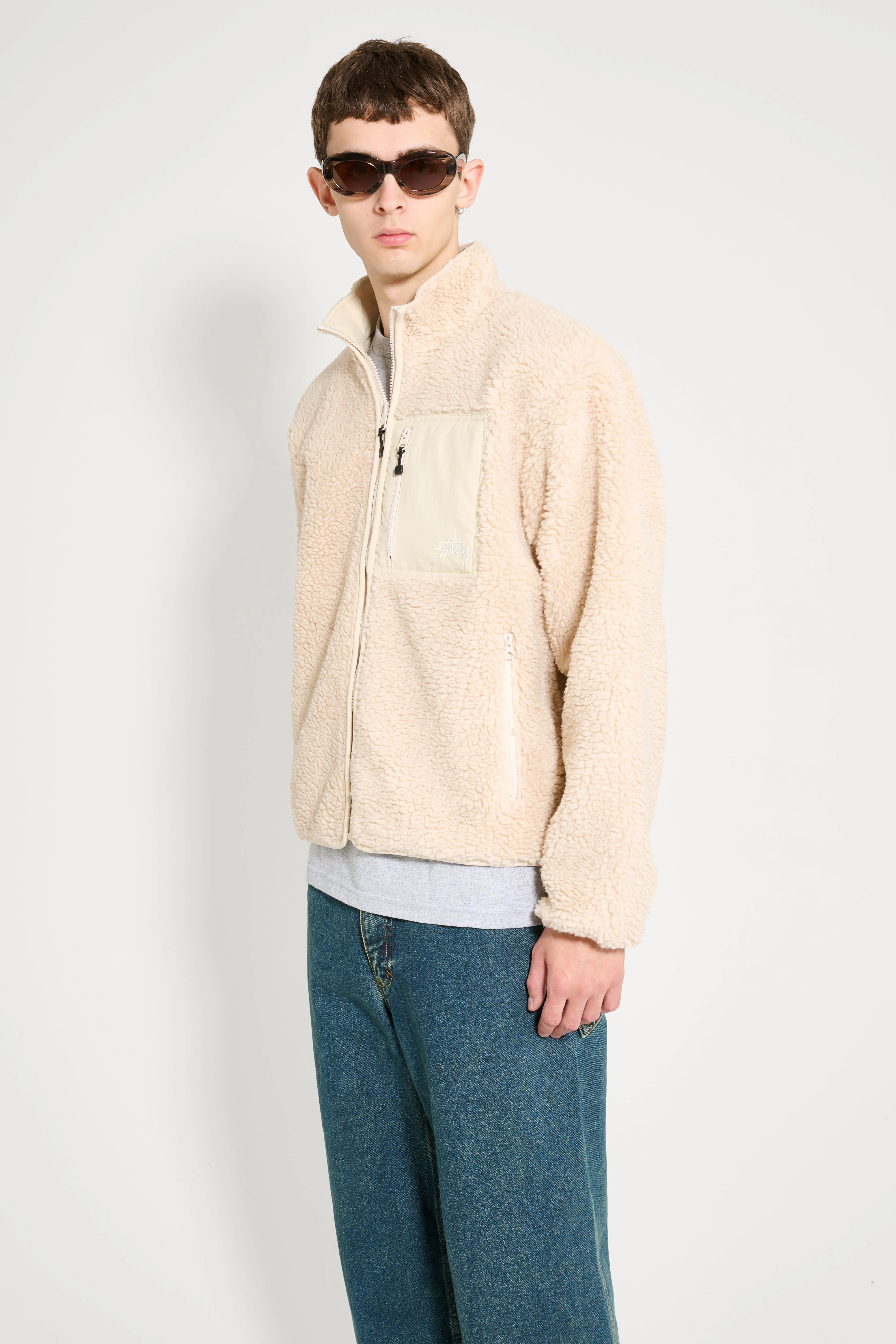 Stüssy Sherpa Reversible Jacket Natural