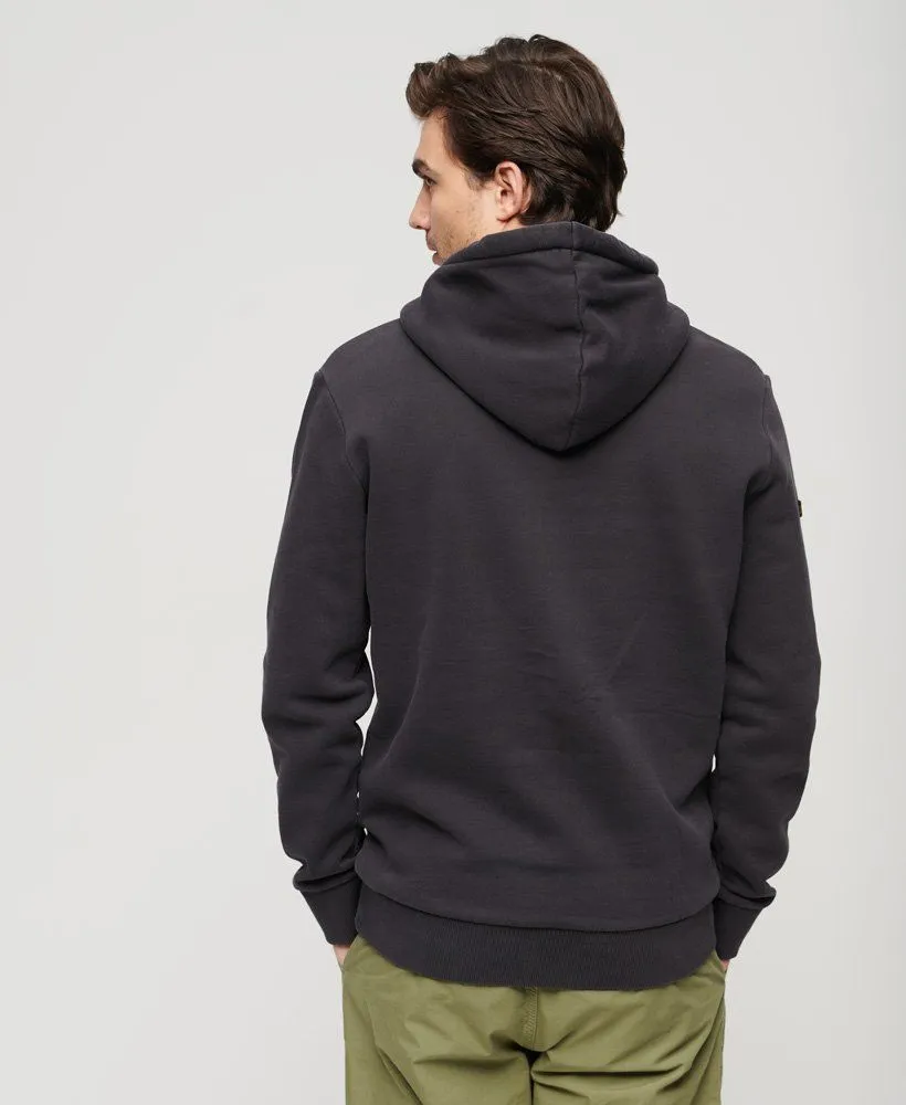 Superdry Terrain Logo Overdyed Hooded Sweatshirts Black