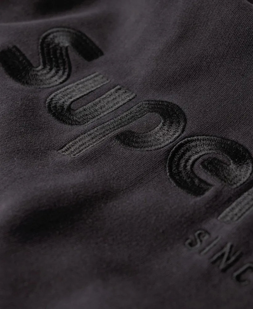 Superdry Terrain Logo Overdyed Hooded Sweatshirts Black