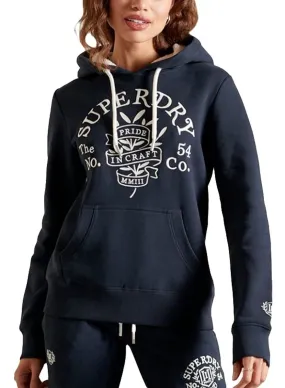 Superdry Womens Pride In Craft Hooded Sweatshirts Eclipse Navy