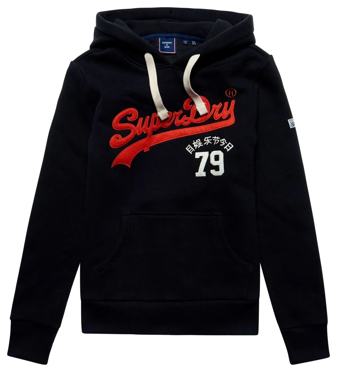 Superdry Womens Vintage Logo Hooded Sweatshirts Black