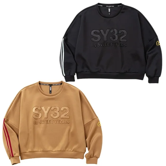 SWEET YEARS | Crew Neck Heart Long Sleeves Plain Oversized - Street Style