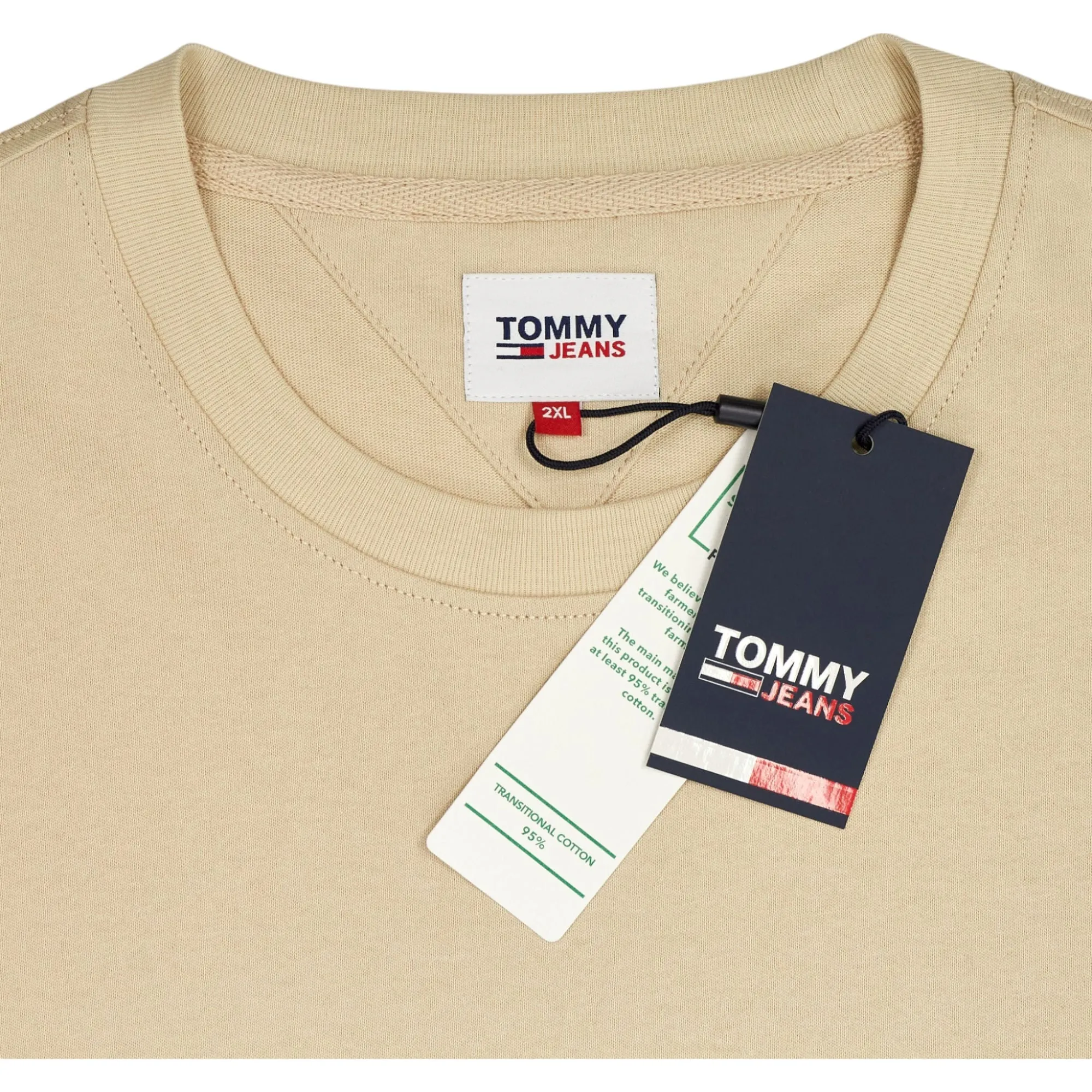 Tommy Jeans Cream Logo T-Shirt