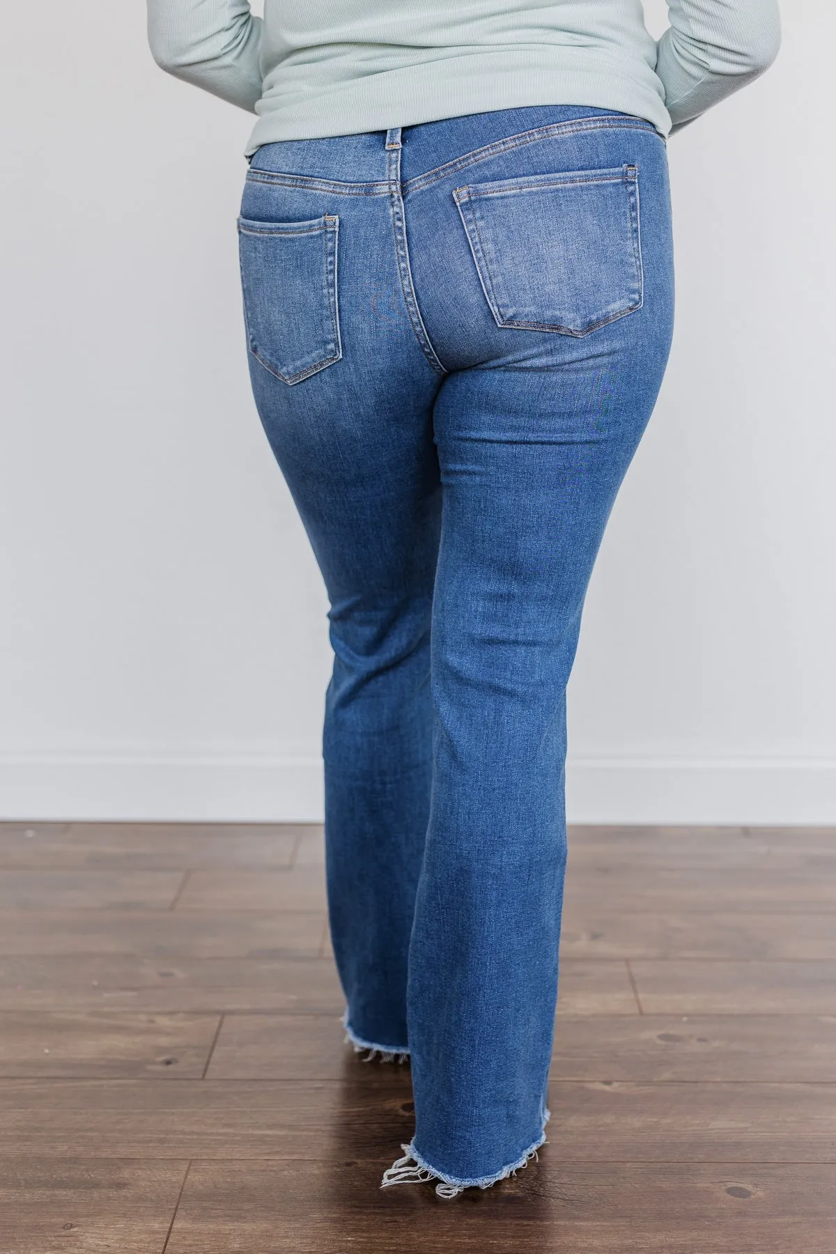 Vervet Mid-Rise Flare Jeans- Alana Wash