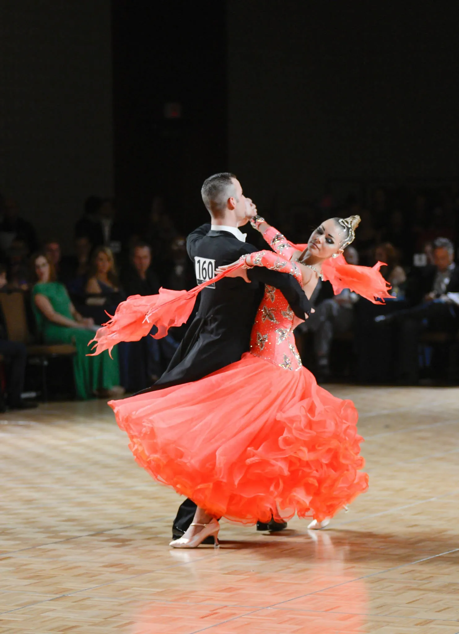 Vibrant Orange Standard Ballroom Dress