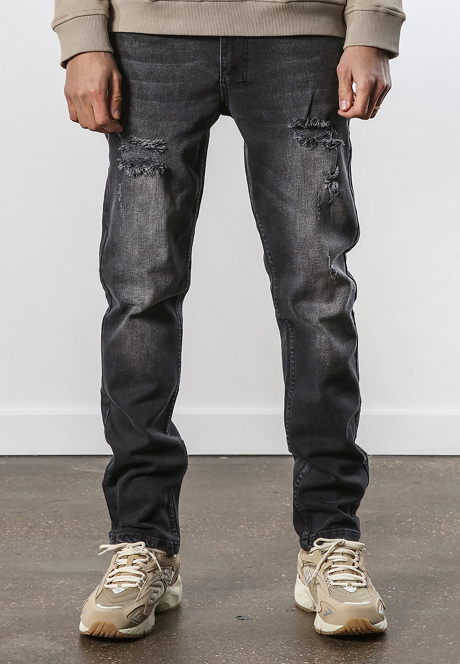 VICIOUS JEANS RIPPER BLACK