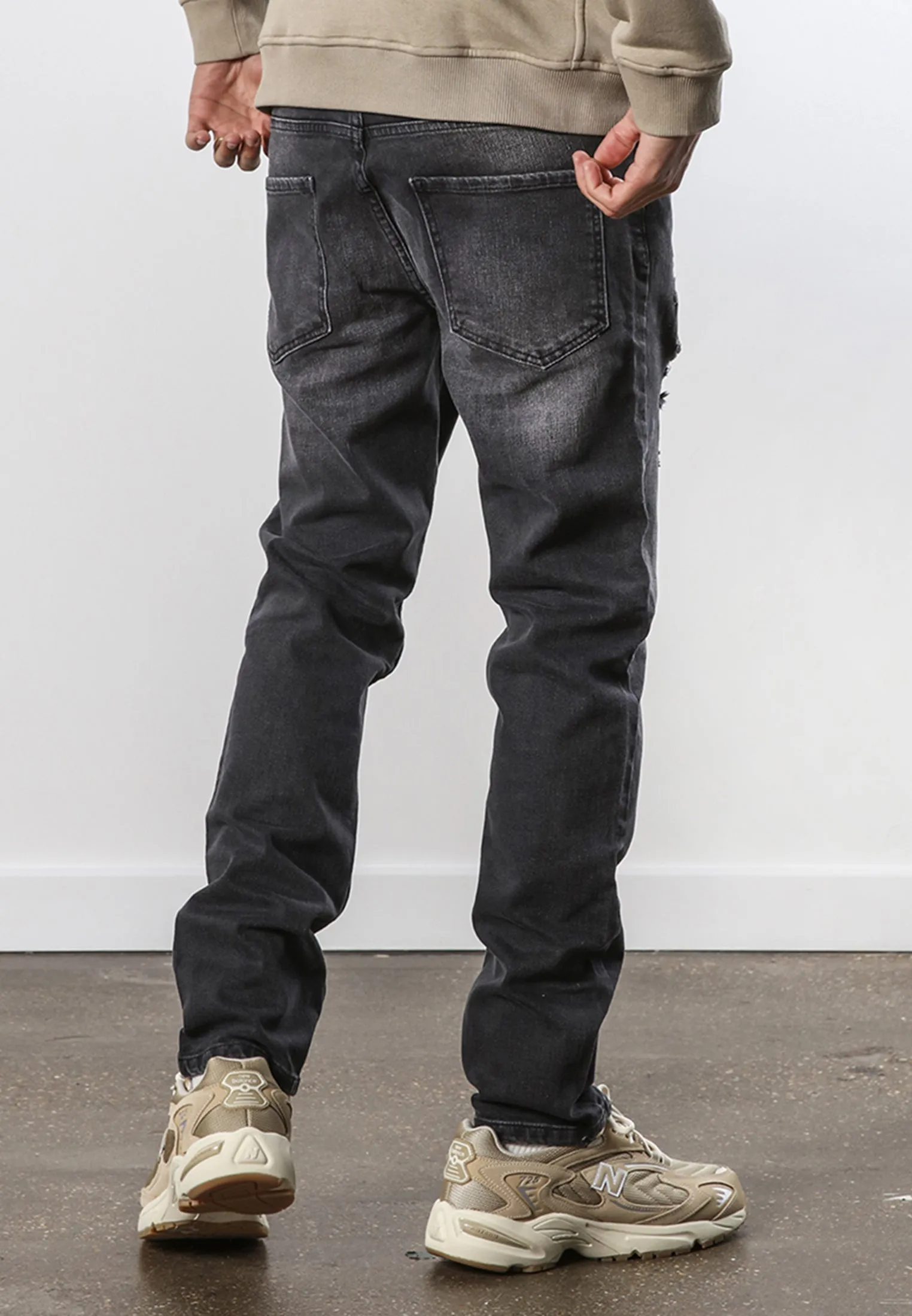 VICIOUS JEANS RIPPER BLACK