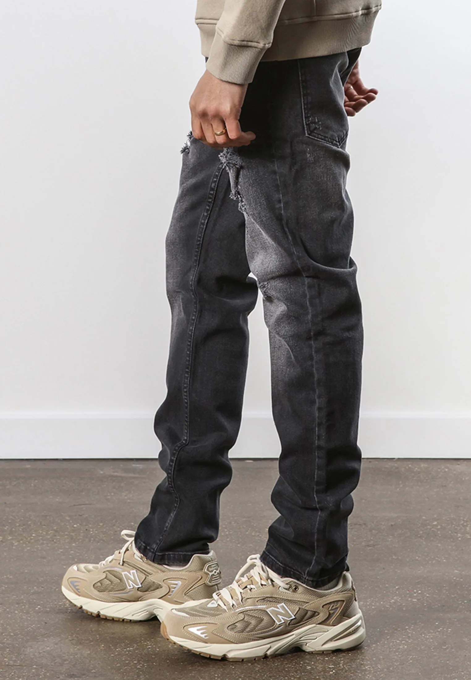 VICIOUS JEANS RIPPER BLACK