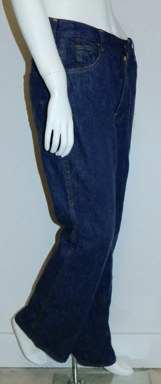 vintage 1970s jeans LEVIS Big E bell bottoms dark denim Talon 42 zip/ 29 inch waist