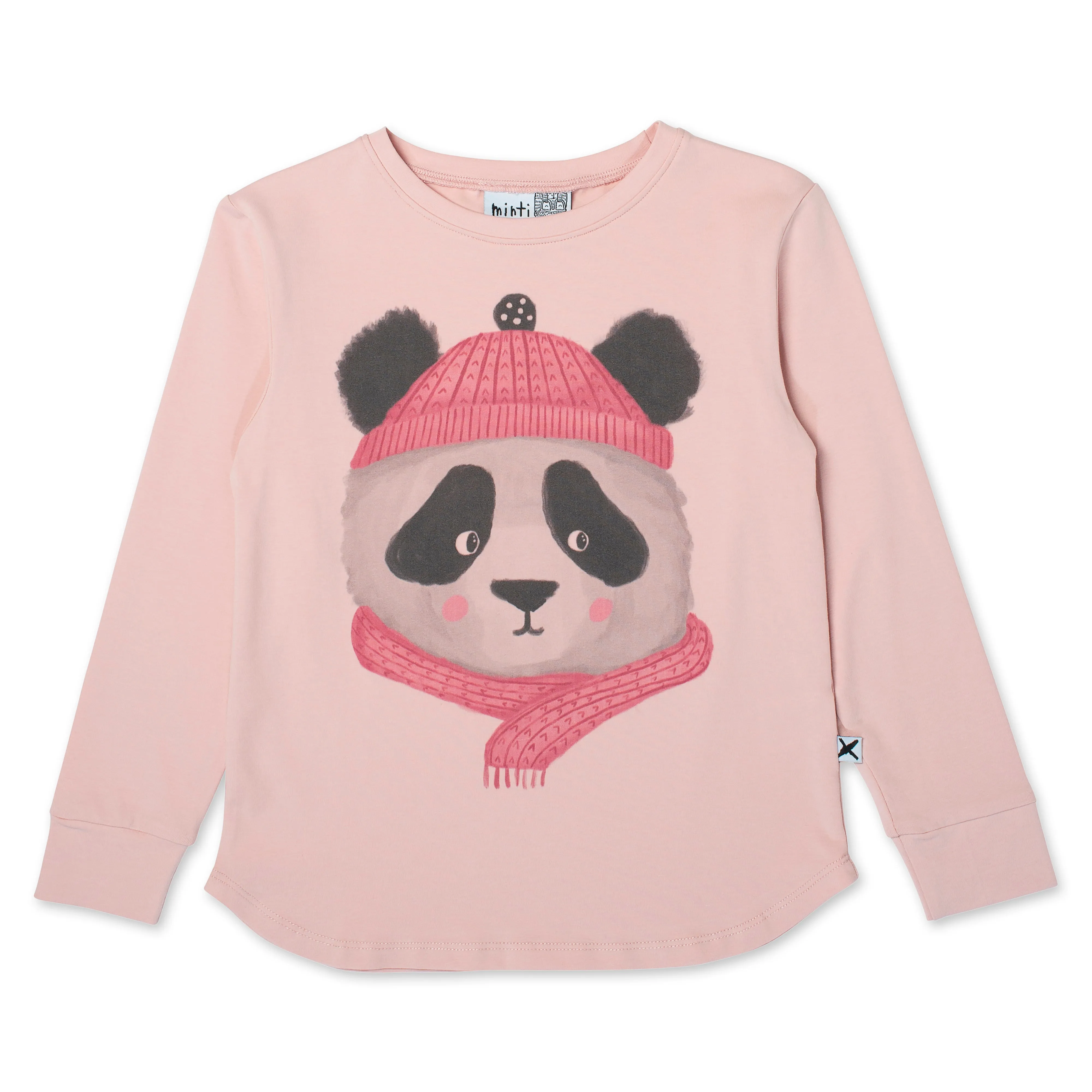 Warm Panda Tee - Muted Pink