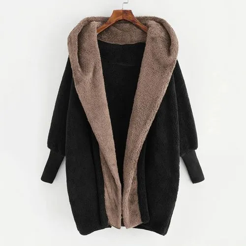 Women's Casual Solid Color Patchwork Placket Coat