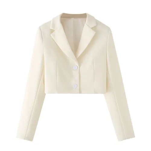 Women's Elegant Streetwear Solid Color Blazer Blazer