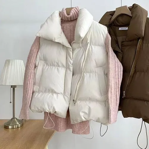 Women's Preppy Style Solid Color Pocket Zipper Coat Jacket