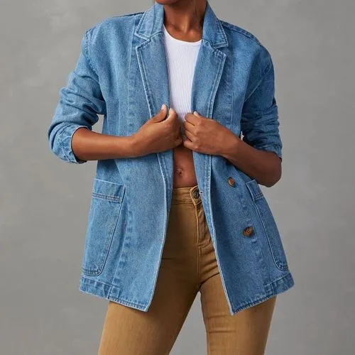 Women's Streetwear Solid Color Coat Denim Jacket