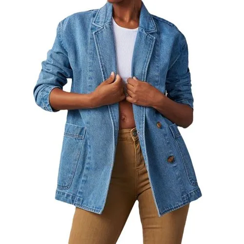 Women's Streetwear Solid Color Coat Denim Jacket