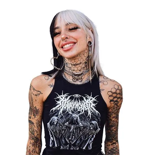 Women's Vest Tank Tops Dark Style Streetwear Skull