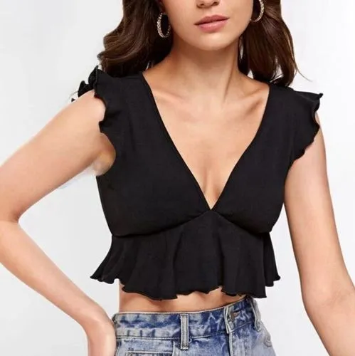 Women's Wrap Crop Top Tank Tops Streetwear Solid Color