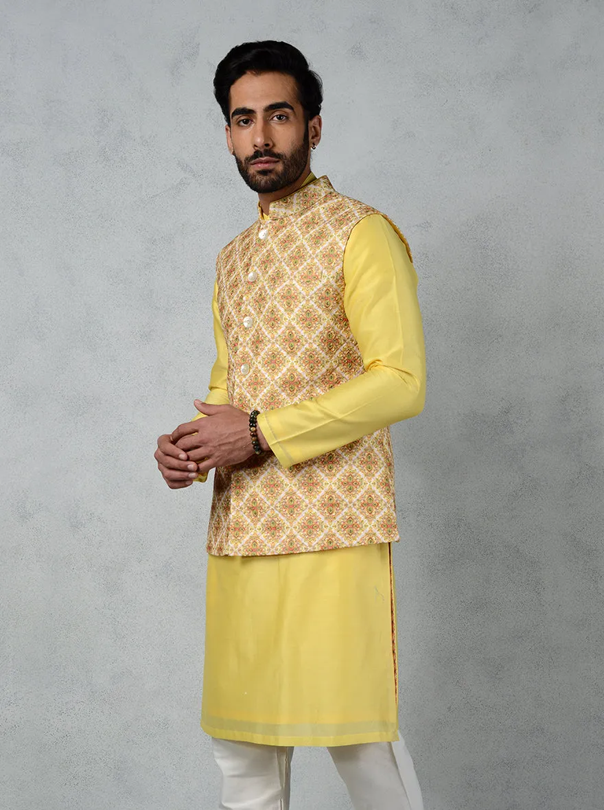 Yellow Bandhgala Jacket | TULA